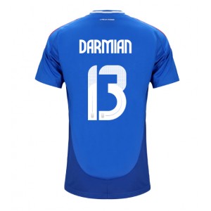 Fotbalové Dres Itálie Matteo Darmian #13 Domácí Oblečení ME 2024 Krátký Rukáv